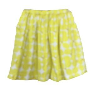 Jacadi girls white yellow floral gathered skirt size 8